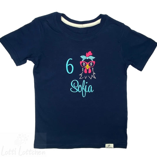 Hochwertig-besticktes-Geburtstagsshirt-Huhn-mit-Name-Lotti-Lottchen