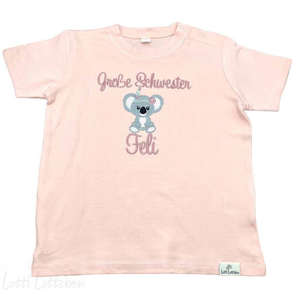 Hochwertig-besticktes-Geschwistershirt-Koala-mit-Name-Lotti-Lottchen