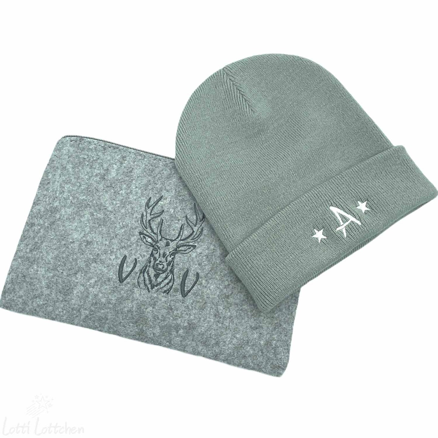 Hochwertig bestickte personalisierte Geschenke Filztaschen Lotti Lottchen