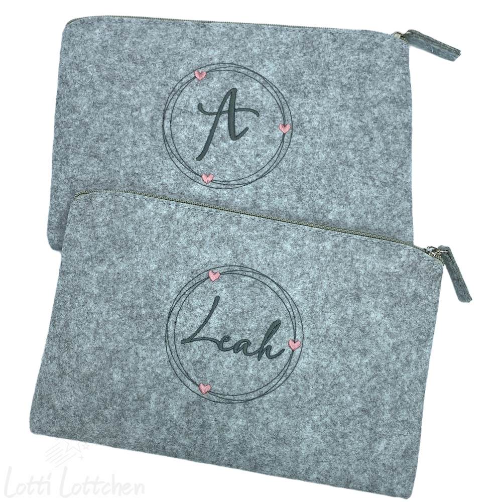 Hochwertig bestickte personalisierte Geschenke Filztaschen Lotti Lottchen