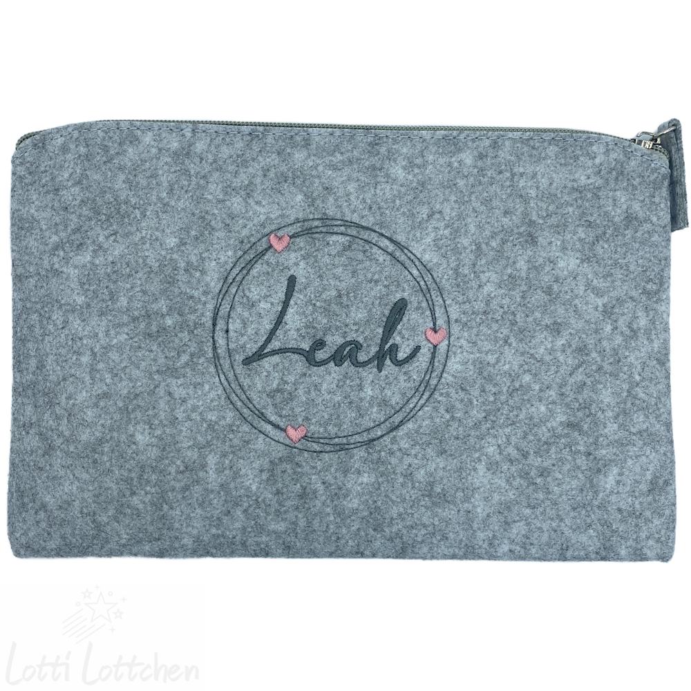 Hochwertig bestickte personalisierte Geschenke Filztaschen Lotti Lottchen