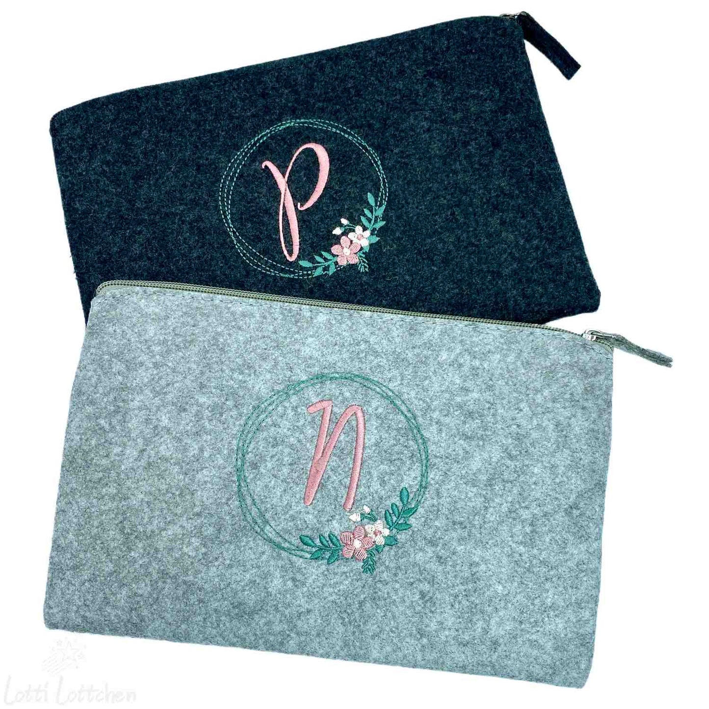 Hochwertig bestickte personalisierte Geschenke Filztaschen Lotti Lottchen