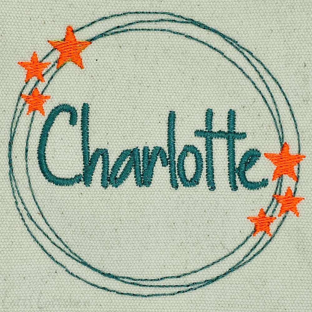 Personalisierte Kosmetiktasche / Krimskramstasche "Sternenkranz"