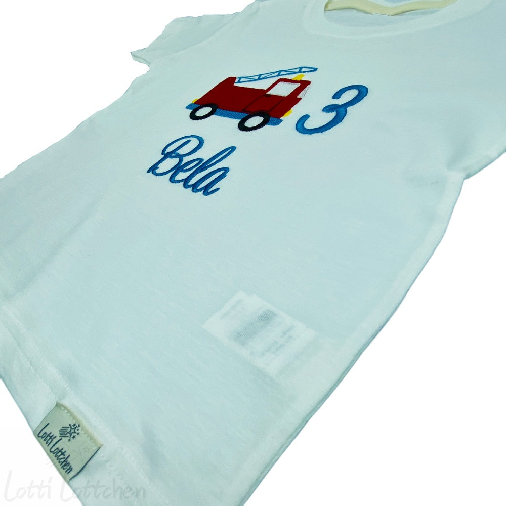 Personalisiertes Geburtstagsshirt "Feuerwehr"