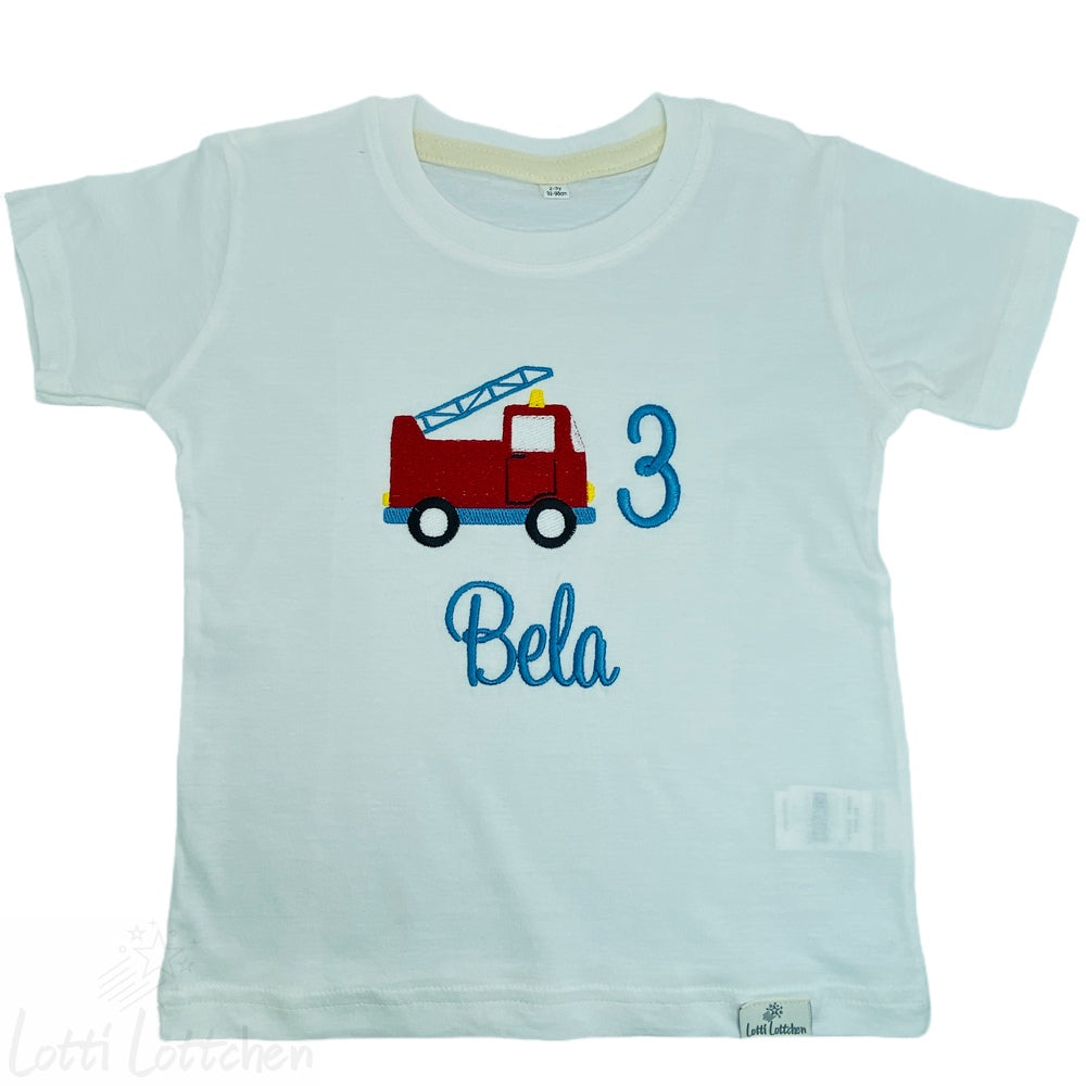 Personalisiertes Geburtstagsshirt "Feuerwehr"