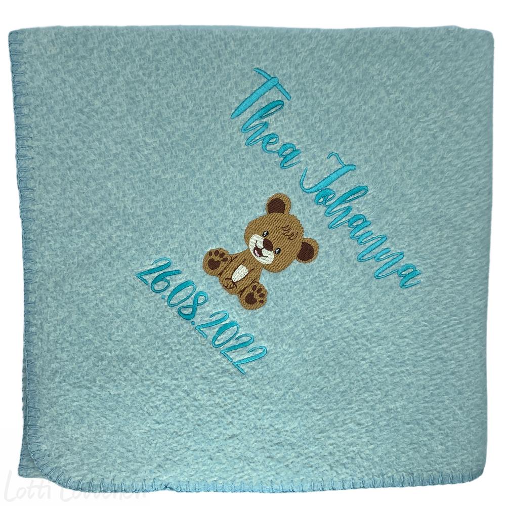 Personalisierte Bio-Babydecke Geschenk zur Geburt Lotti Lottchen