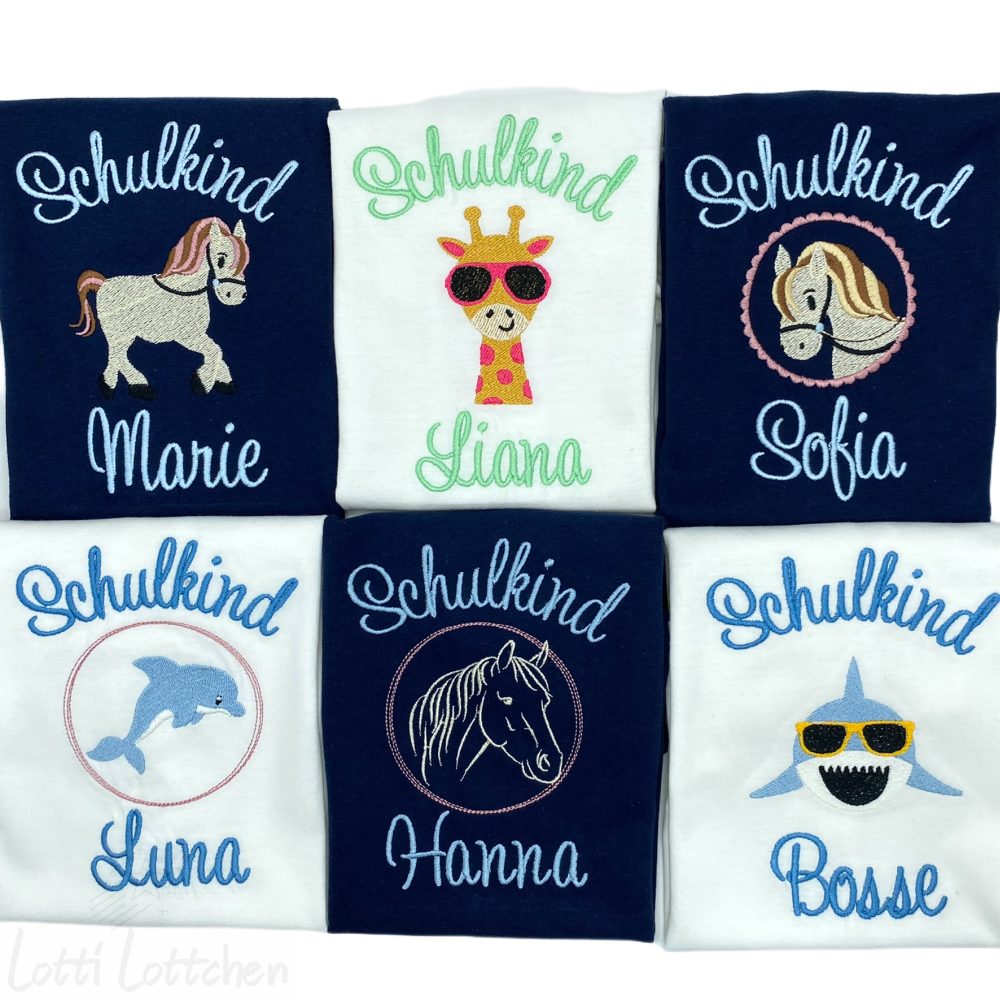 Hochwertig-besticktes-Schulkindshirt-Pferd-mit-Name-Lotti-Lottchen