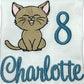 Personalisiertes Geburtstagsshirt mit Katze