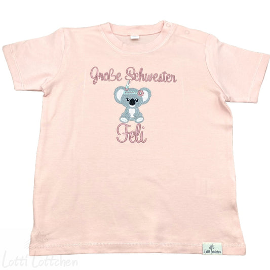 Hochwertig-besticktes-Geschwistershirt-Koala-mit-Name-Lotti-Lottchen