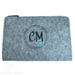 Personalisierte Filztasche "Monogramm mit Flugzeug"