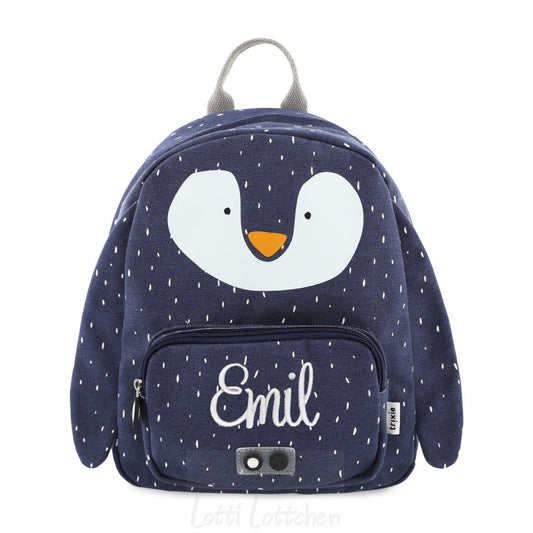 Hochwertig-bestickter-Kindergartenrucksack-Pinguin-mit-Name-Lotti-Lottchen