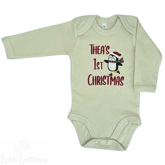 Hochwertig-bestickter-Weihnachtsbody-Pinguin-mit-Name-Lotti-Lottchen