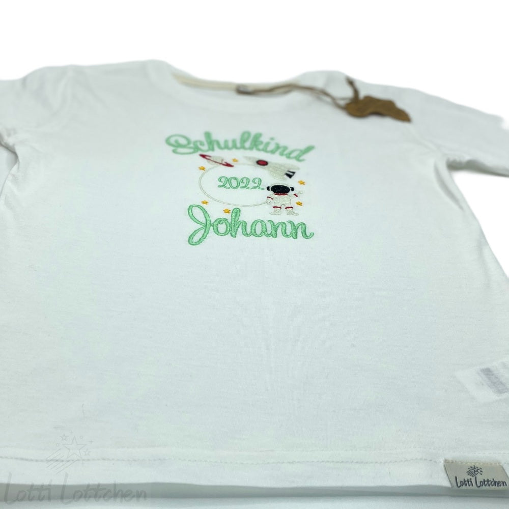 Hochwertig-besticktes-Schulkindshirt-Weltall-mit-Name-Lotti-Lottchen