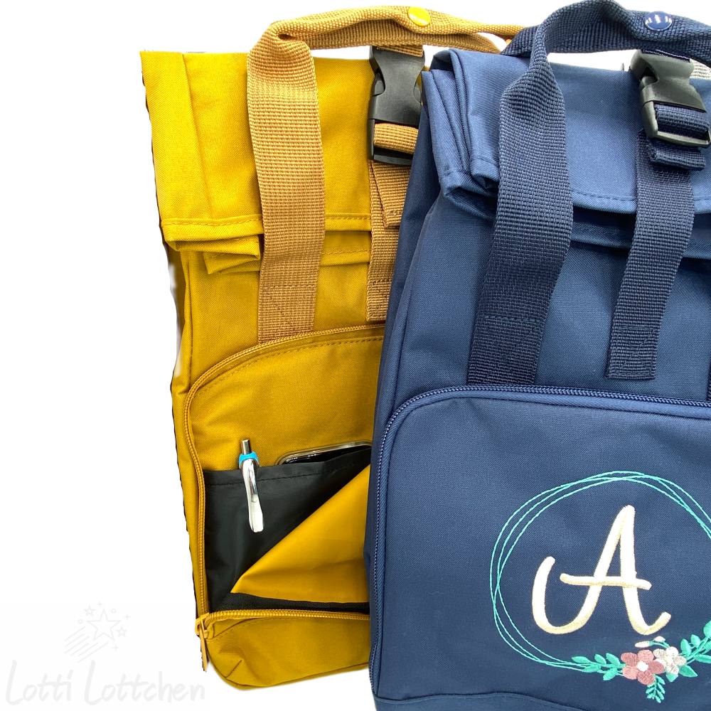 Hochwertig-bestickter-Rucksack-mit-Name-blau-gelb-Lotti-Lottchen