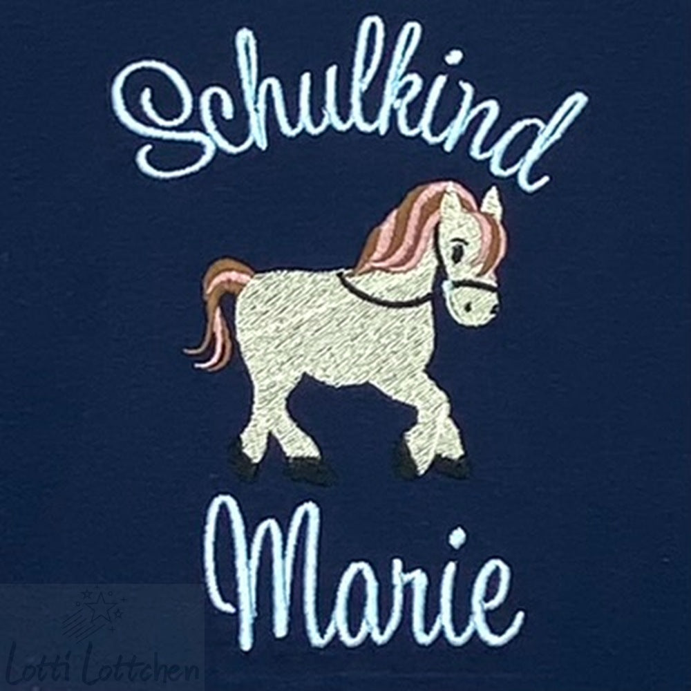 Hochwertig-besticktes-Schulkindshirt-Pferd-mit-Name-Lotti-Lottchen