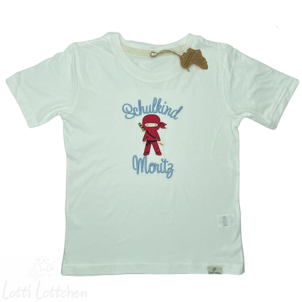 Hochwertig-besticktes-Schulkindshirt-Ninja-mit-Name-Lotti-Lottchen